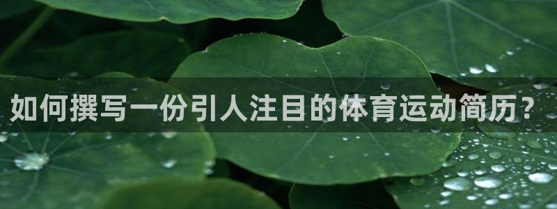 77体育官网：如何撰写一份引人注目的体育运动简历？